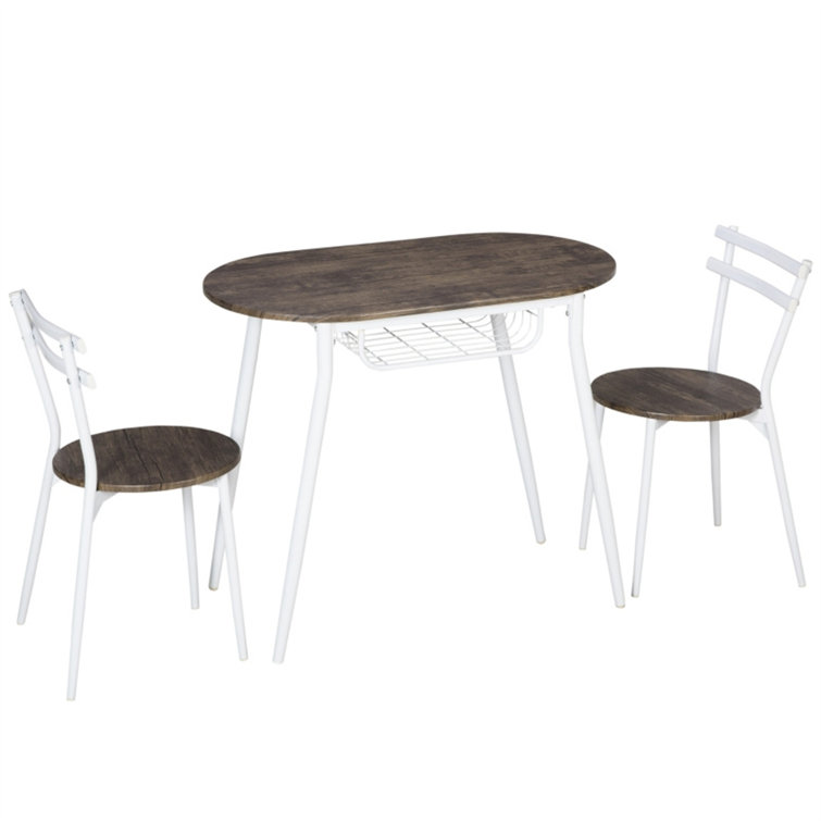 3 piece dining set round deals table